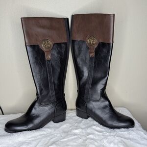 Liz Claiborne Black Knee High Wide Calf Boots